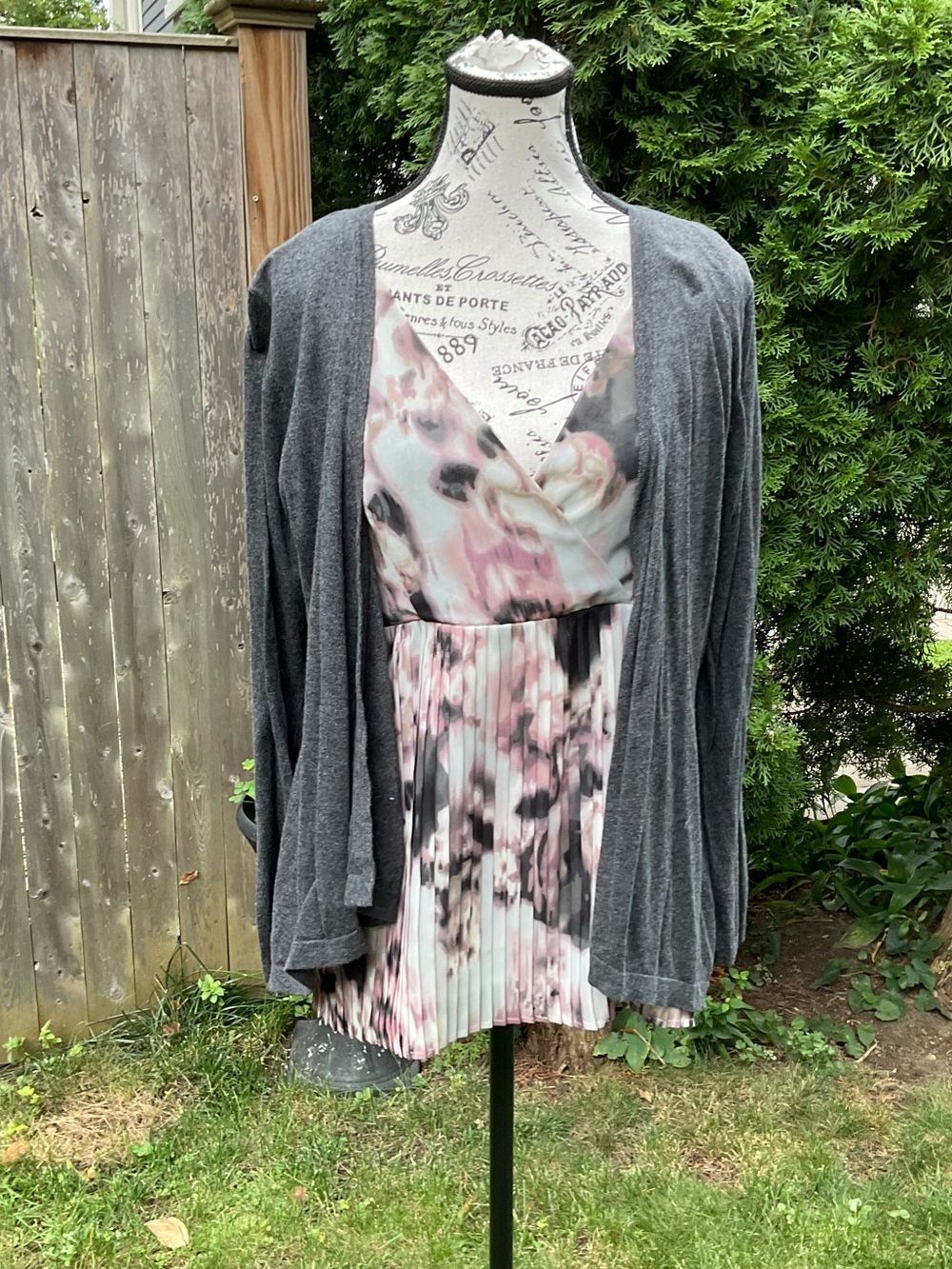Apt. 9 Gray Open-Front Cardigan Top